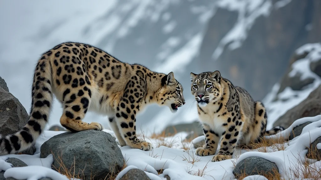 methods snow leopards use to attract mates