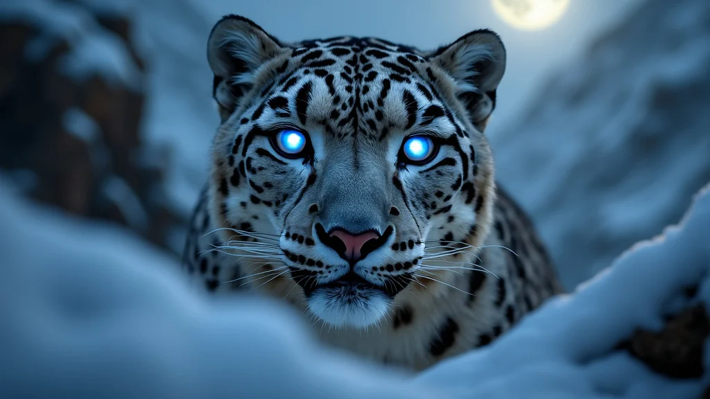 How Are a Snow Leopard's Eyes Adapted for Low-Light Vision