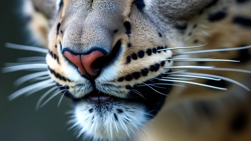 Structure and Sensitivity of Snow Leopard Whiskers