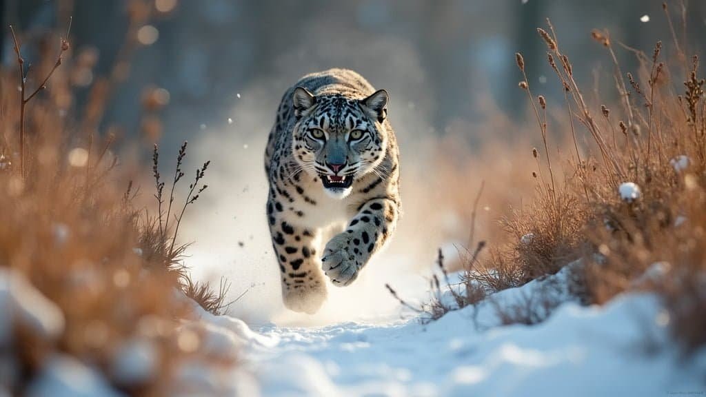 Techniques Snow Leopards Use to Stalk Their Prey