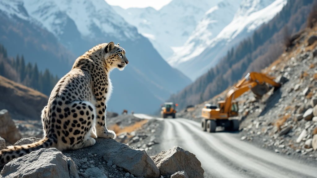 How Do Infrastructure Projects Threaten Snow Leopard Territories