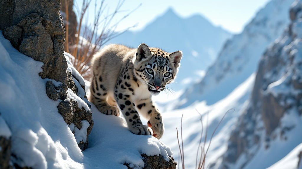 How Do Snow Leopard Cubs Adapt To Their Environment As They Grow