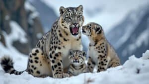 How Do Snow Leopard Cubs Learn To Communicate And Interact With Other Snow Leopards