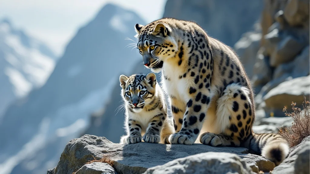 What Role Do Male Snow Leopards Play In Raising Their Offspring